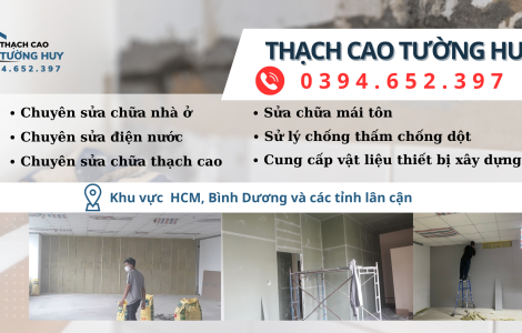 Sửa chữa thạch cao quận 12